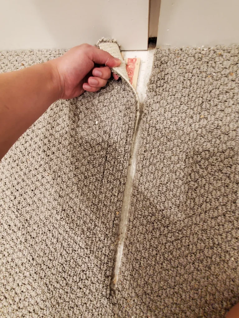 Fixing Frayed Carpet in Doorway