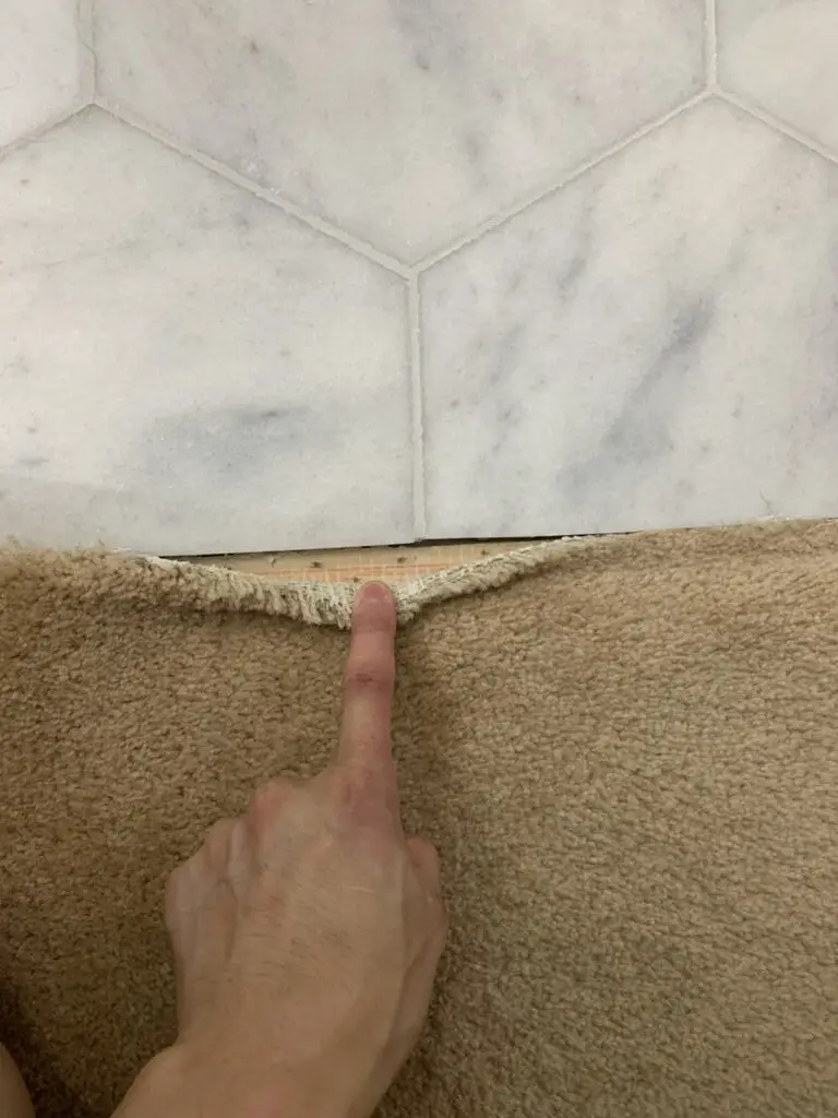 Fixing Frayed Carpet in Doorway
