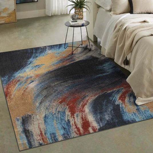 Rug Placement in Bedroom with Bed in Corner